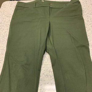 Loft Olive Green Skinny Ankle Pants Size 14